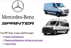 Mercedes Benz Sprinter 907 Diesel OM642 OM651 Service Repair Manual
