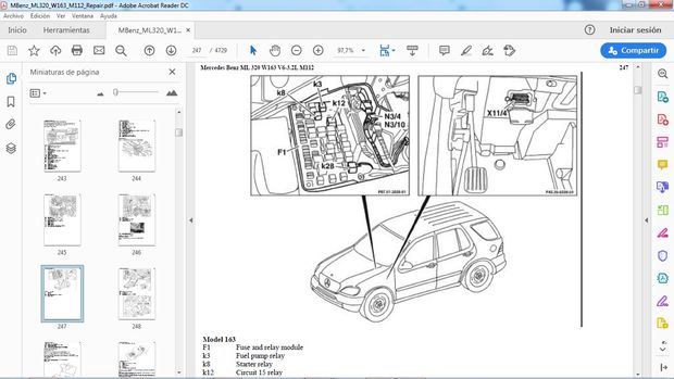 Mercedes-Benz ML Shop Manual Service Repair Book – 163 & 164 Series, ML320 ML500 ML350, 1997-2006