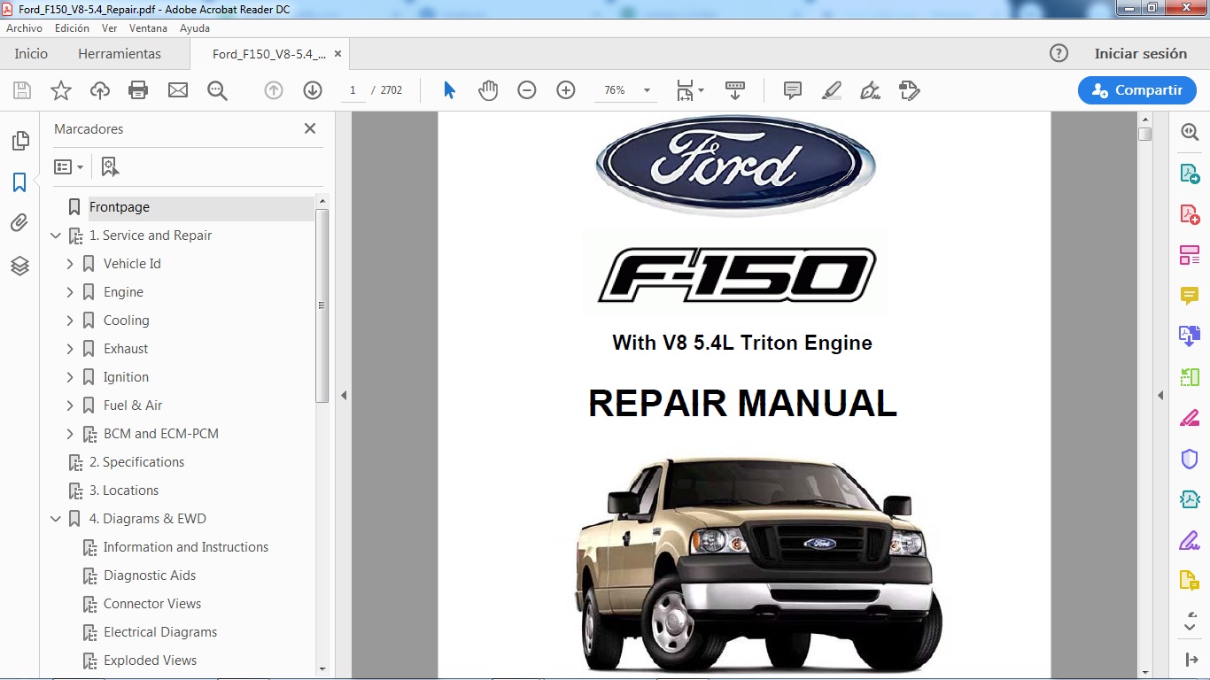 FORD F-150 V8 5.4 Triton Workshop Service Repair Manual