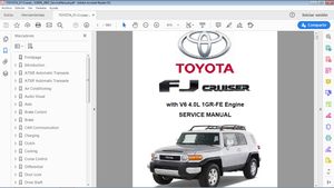 TOYOTA FJ CRUISER 1GR-FE VVT-i Workshop Repair - Manual de Taller