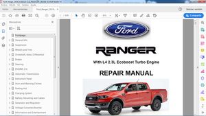 FORD RANGER 2019-2022 2.3 Ecoboost Turbo Workshop Service Repair Manual