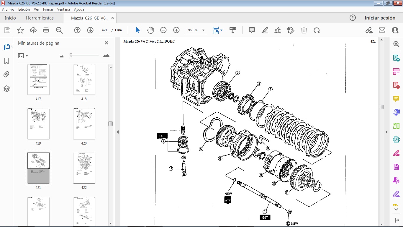MAZDA 626 V6 2.5L 1992-1997 Workshop Service Repair Manual