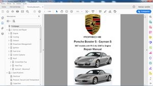 PORSCHE BOXSTER S &amp; CAYMAN S (987) 3.4L Workshop Repair - Manual de Taller