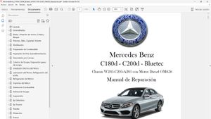 MERCEDES BENZ C180d C200d Bluetec W205 OM626 Manual de Taller EN ESPAÑOL