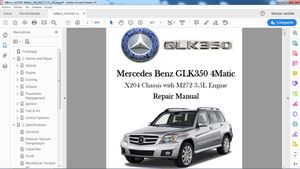 MERCEDES BENZ GLK350 4Matic X204 M272 3.5 Workshop Repair - Manual de Taller