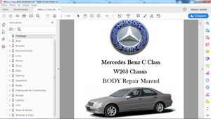 MERCEDES BENZ C-Class W203 BODY Workshop Repair - Manual de Carrocería