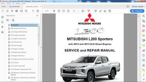 MITSUBISHI L200 2020 KK KL Workshop Repair - Manual de Taller