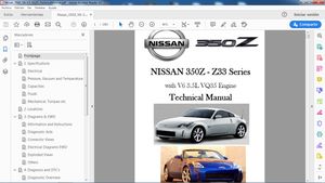 NISSAN 350Z z33 Series VQ35 Workshop Repair - Manual de Taller