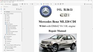 MERCEDES BENZ ML320 CDI W164 OM642 3.0 Workshop Repair Manual