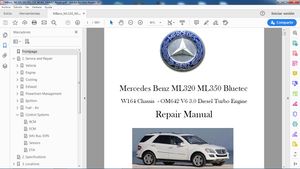 MERCEDES BENZ ML320 ML350 Bluetec W164 OM642 Workshop Repair - Manual de Taller