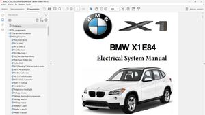 BMW X1 E84 N47 Electrical System Manual