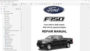 FORD F-150 V6 4.2L 2004-2009 Service Repair - Manual de Taller