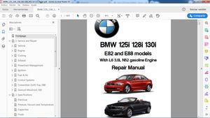 BMW 125i 128i 130i E82 E88 N52 3.0L Workshop Repair Manual