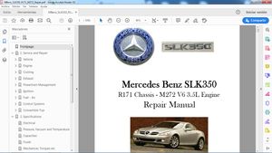 MERCEDES BENZ SLK350 R171 M272 Manual de Taller - Workshop Repair