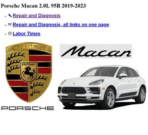PORSCHE MACAN 2019-2023 95B 2.0L