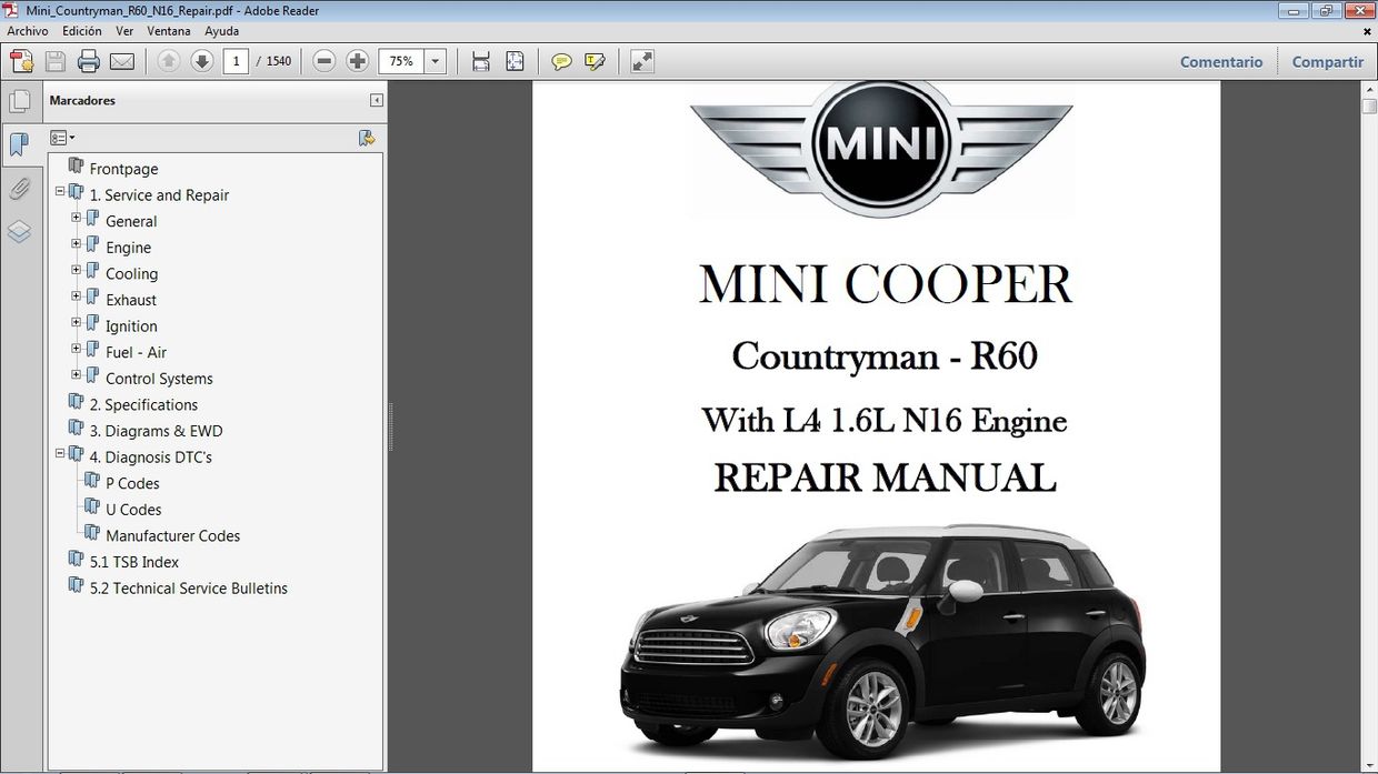 Mini Chassis R60 MINI COUNTRYMAN R60 N16 2011+ Workshop Repair Manual