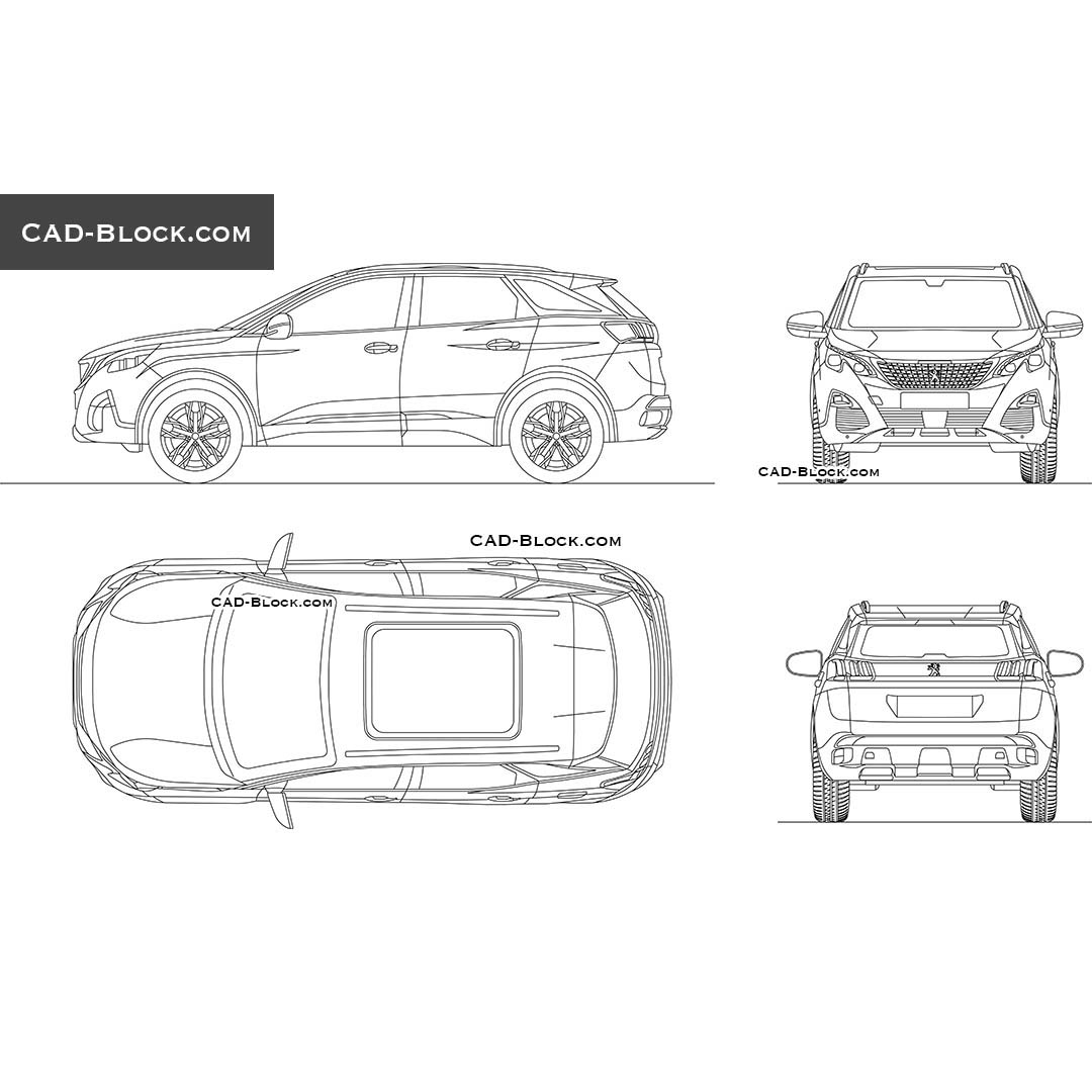 Peugeot 3008 - Vector car drawings