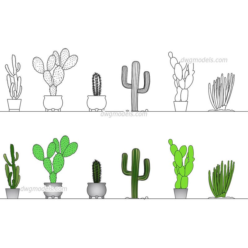 Cactus - DWG File (AutoCAD)