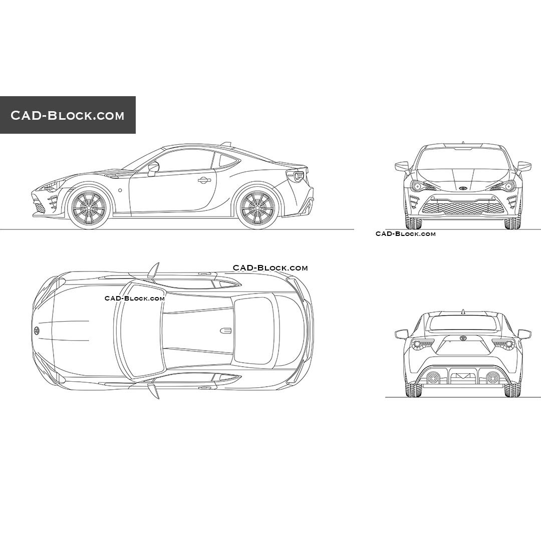 型紙　kadiamos Toyota GT86 - Vector car drawings