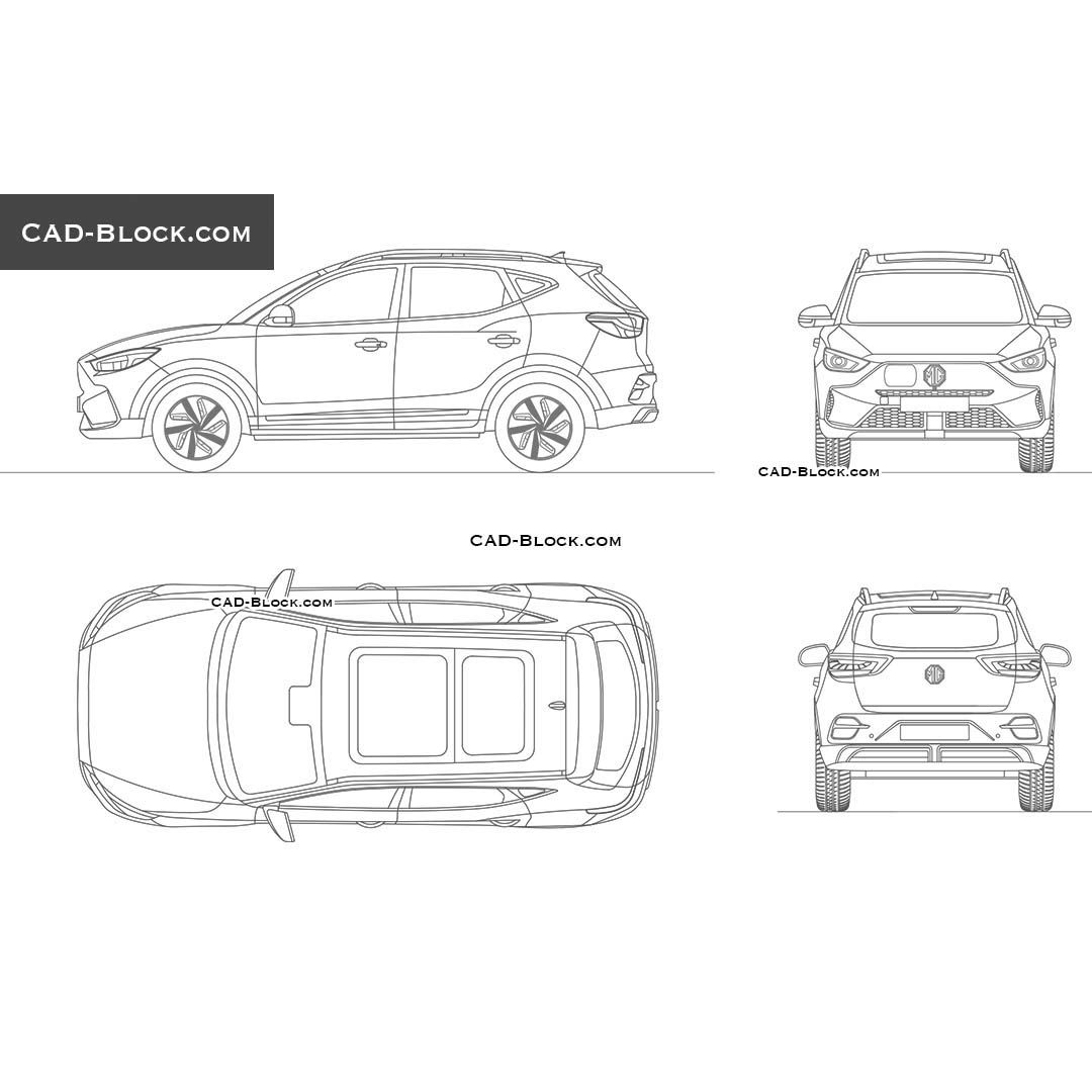 MG ZS EV - Vector car drawings