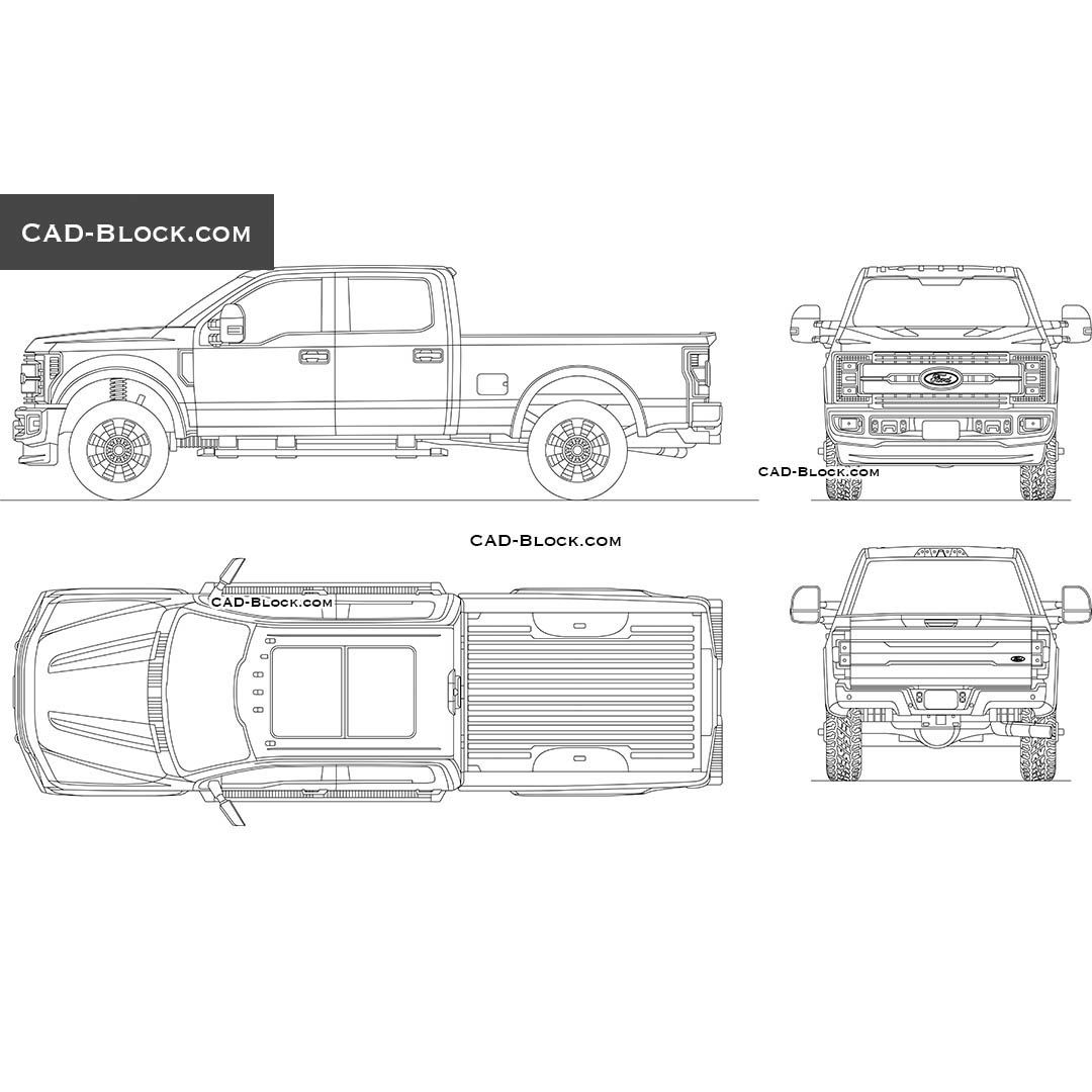 Ford F-350 Super Duty - Vector car drawings