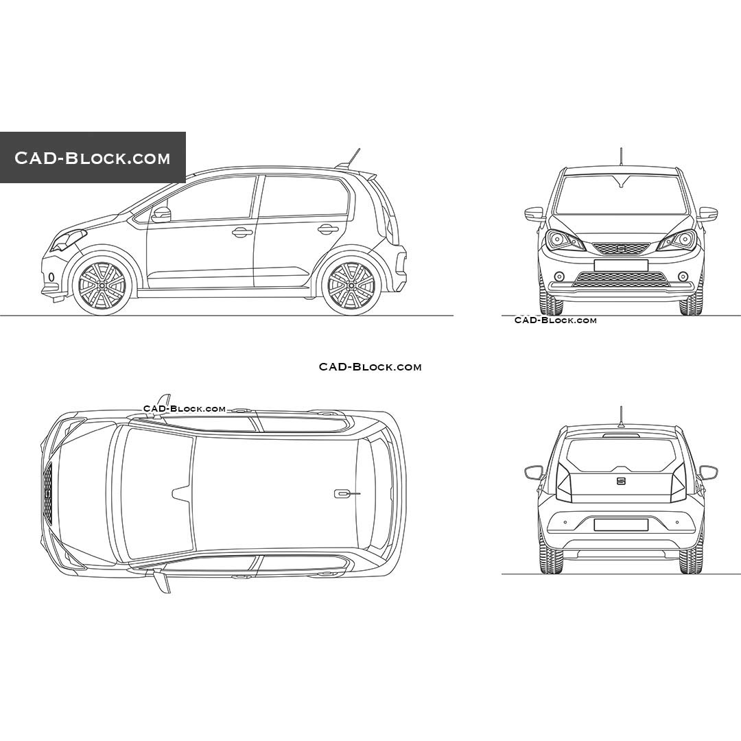 SEAT Mii electric - Vector car drawings