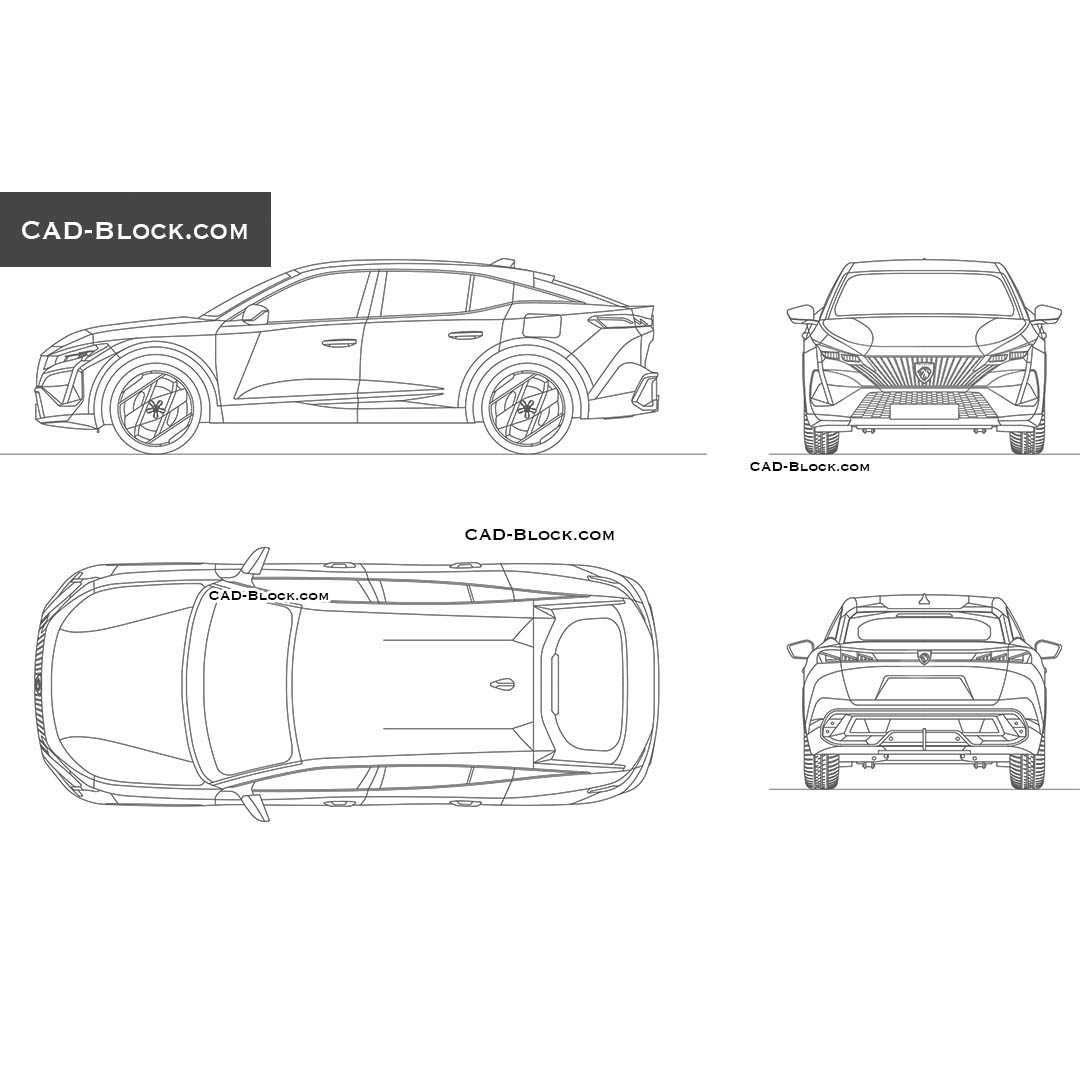 Peugeot 408 - Vector car drawings