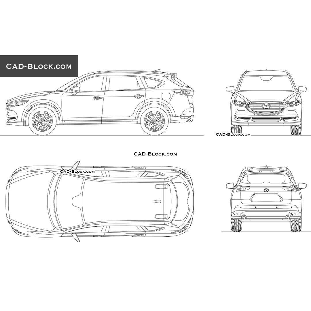 Mazda CX-8 - Vector car drawings