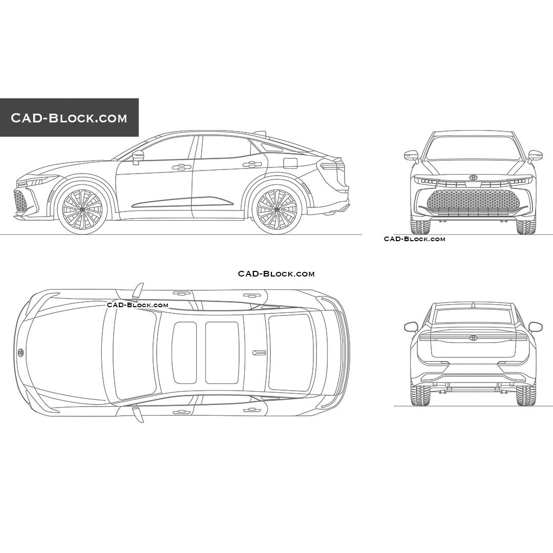 Toyota Crown Limited - Vector car drawings