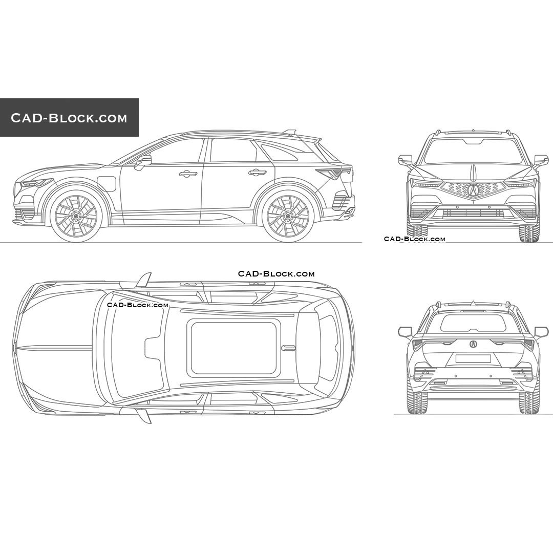 Acura ZDX (2024) - Vector car drawings
