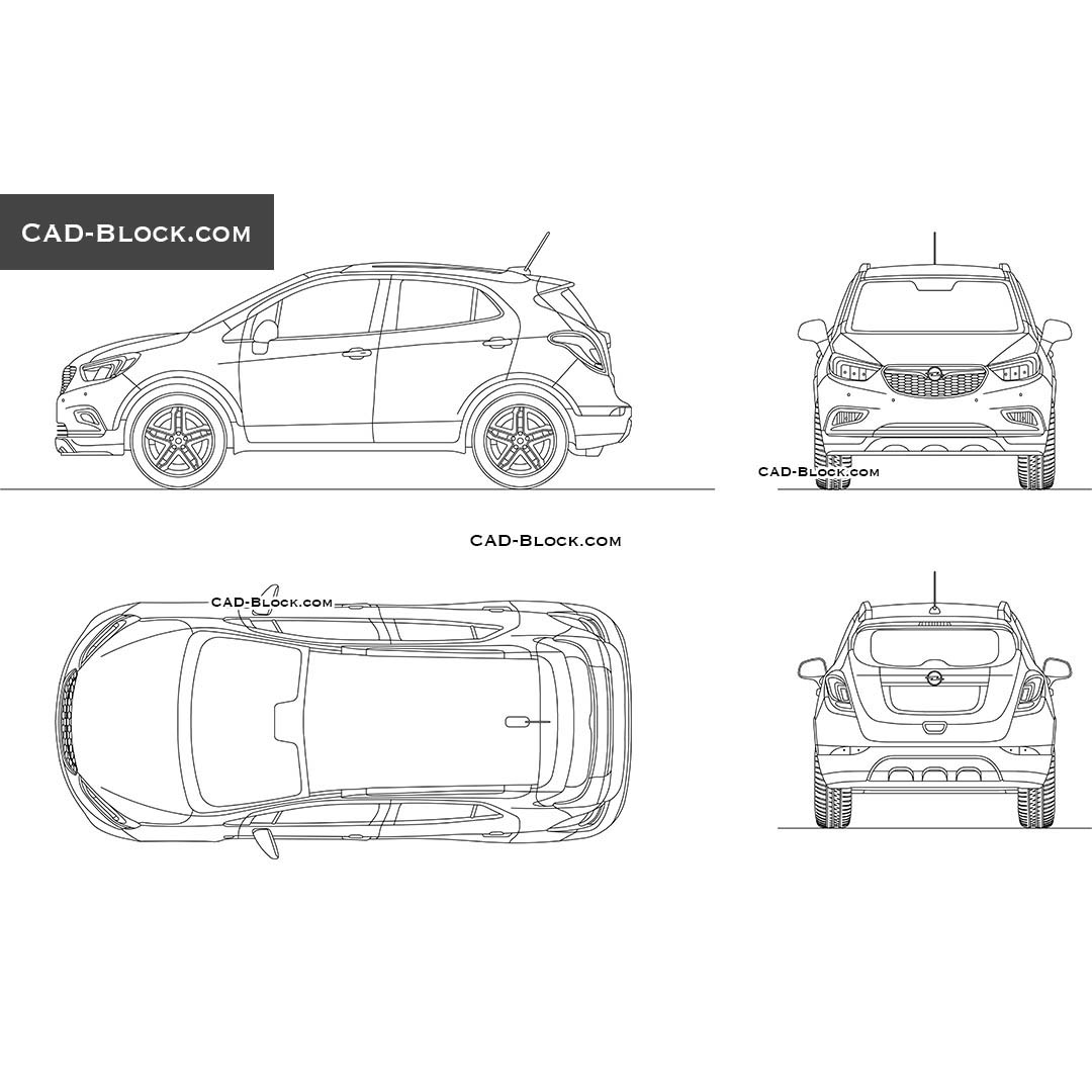 Opel Mokka X - Vector car drawings