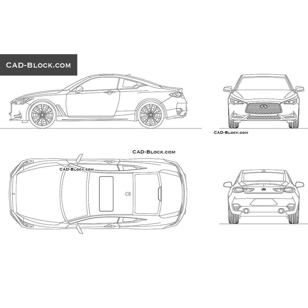 Infiniti Q60 - Vector car drawings