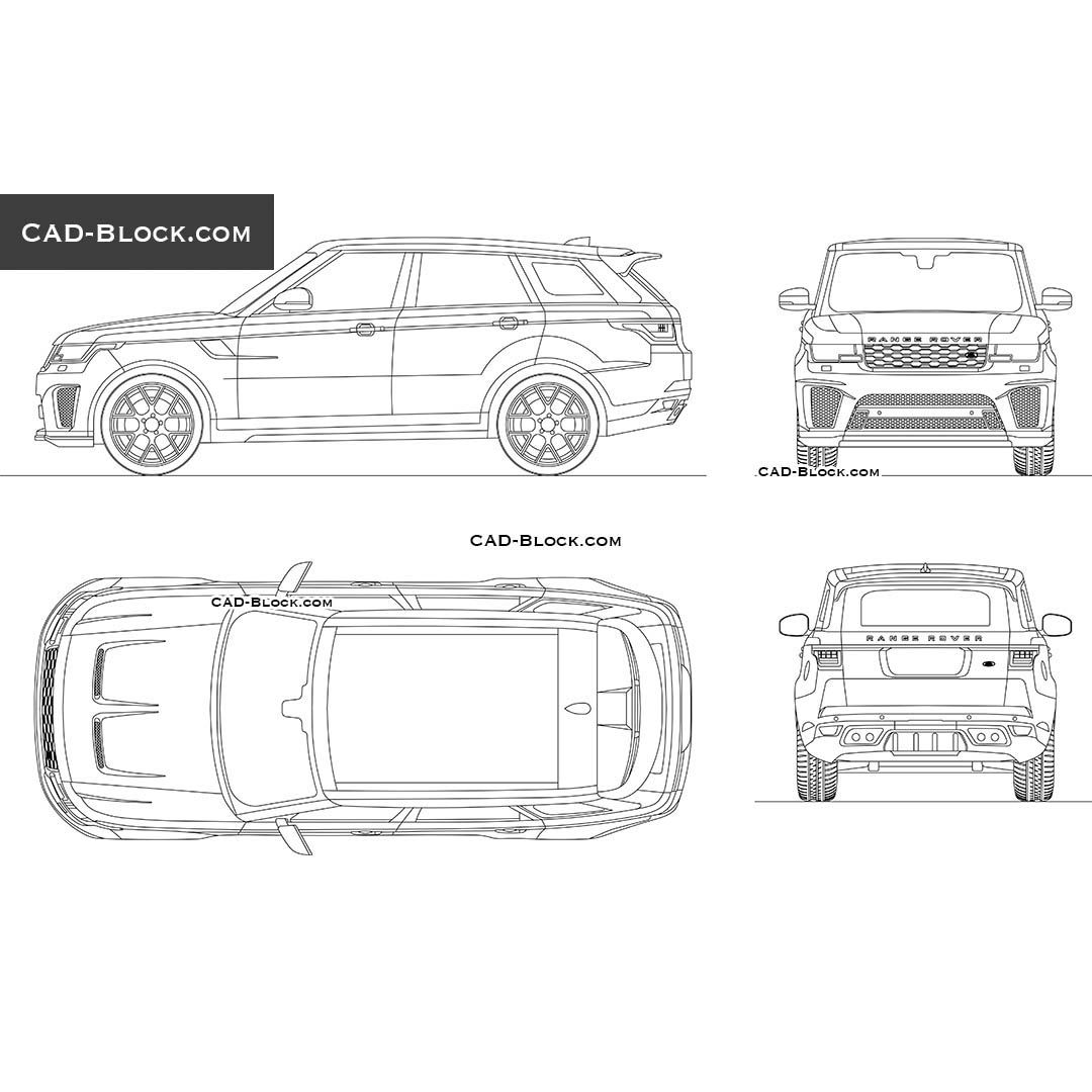 Range Rover Sport (2018) - Vector car drawings