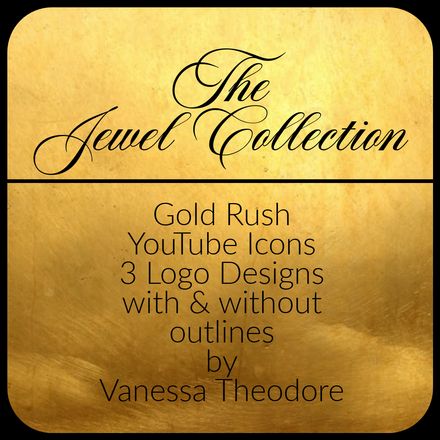 YouTube Gold Rush Icons Multiple Design Bundle | Jewel Collection
