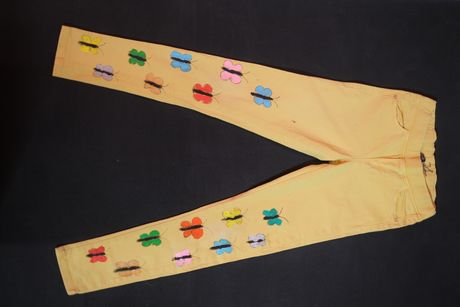 Hand-painted butterfly pants for kids