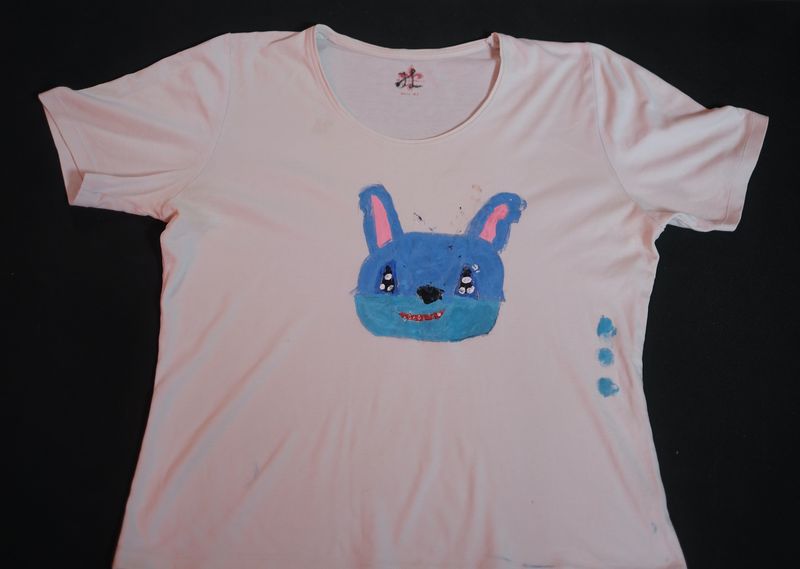 Hand-painted Adult T-shirt with Stitch