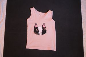Hand-painted Tank top with a cat