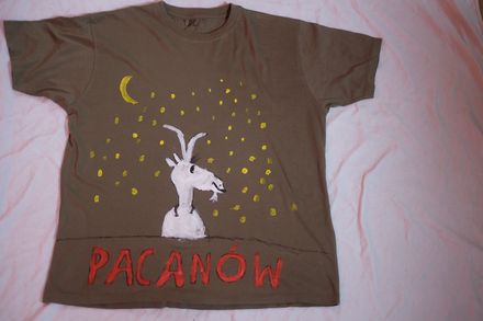 Hand-painted tshirt with Koziołek Matołek for adults