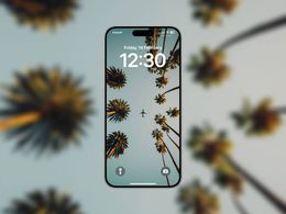 Tropical Escape – Palm Trees &amp; Airplane Aesthetic Wallpaper