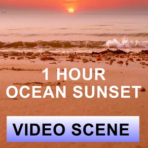 1 hour sunset on the ocean nature scene video