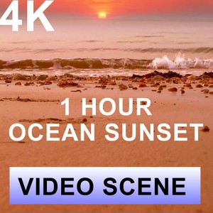4K Ocean Sunset nature video