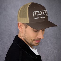 GFC white outline trucker hat