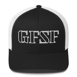 GFSF whit outline trucker hat