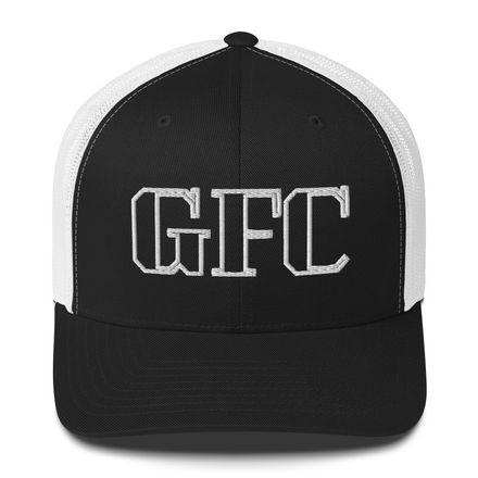 GFC white outline trucker hat