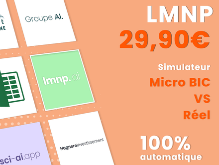 EXCEL - Simulateur de fiscalité &amp; sélecteur de régime (Réel VS Micro-BIC) - Outil professionnel