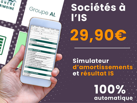 EXCEL - Simulateur amortissements - fiscalité immobilière sociétés à l&#x27;IS  - Outil professionnel