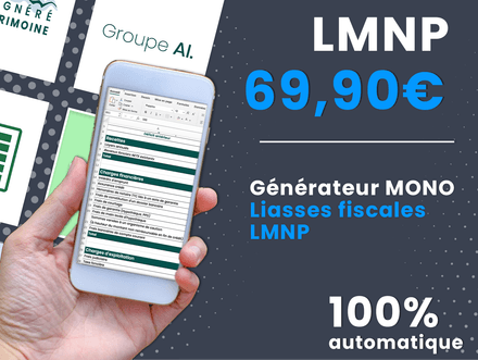 (MONO) EXCEL - Générateur 100% Automatique - Liasses fiscales LMNP - MONO Appartement