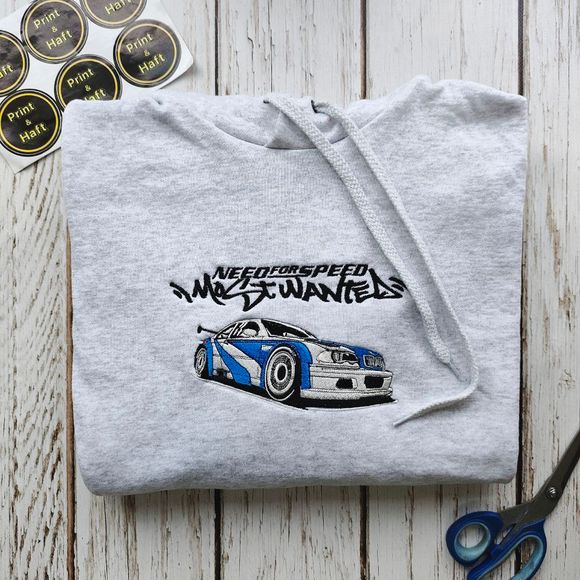 Bluza z motywem z gry Need for Speed Most Wanted BMW e46 m3 gtr + blacklist na plecach