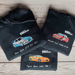 Bluza z motywem Nissan Skyline GT-R 34, Toyota Supra Mk4 ,  Mitsubishi Lancer Evolution IX 2006 