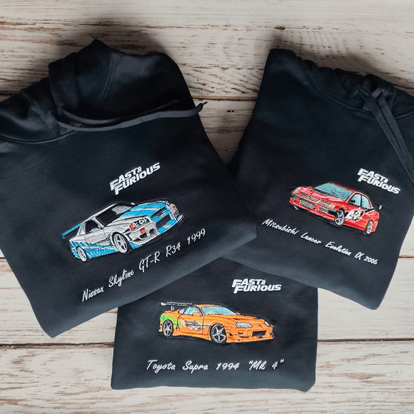 Bluza z motywem Nissan Skyline GT-R 34, Toyota Supra Mk4 ,  Mitsubishi Lancer Evolution IX 2006 